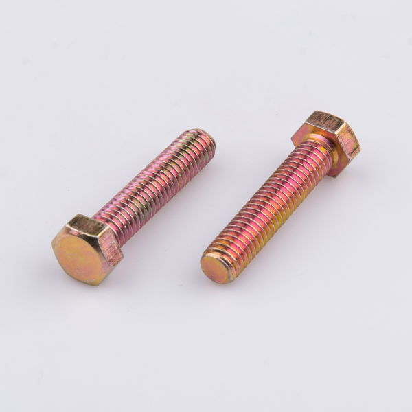 Carbon Steel Color Zinc Hexagon Head Bolt Threaded Up To The Head 