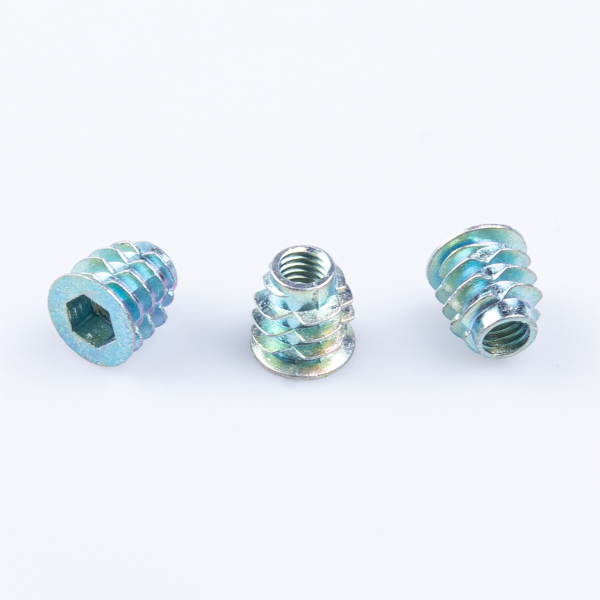 M4 M5 M6 M8 Zinc Alloy Galvanized Threaded E Type Insert Nut Wood Insert Nuts For Furniture