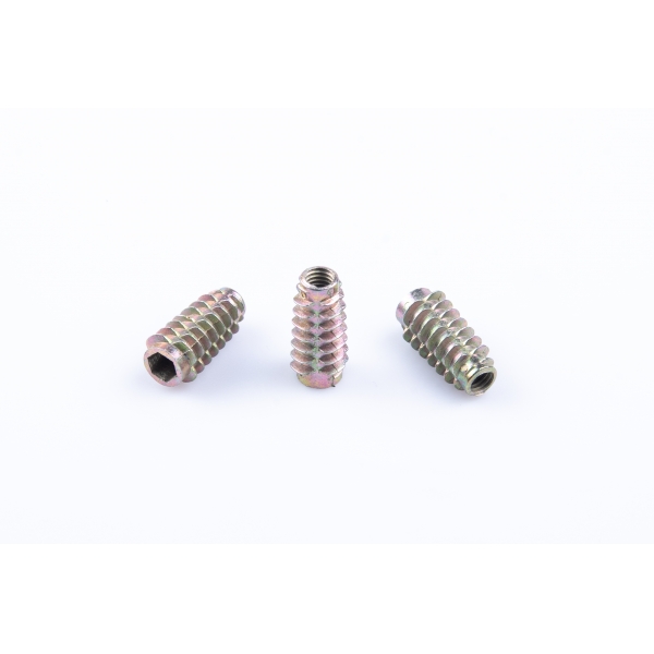 Customized Metric Insert Nut Zinc Plated Zinc Alloy Hex Drive Thread Insert D Nut For Wood