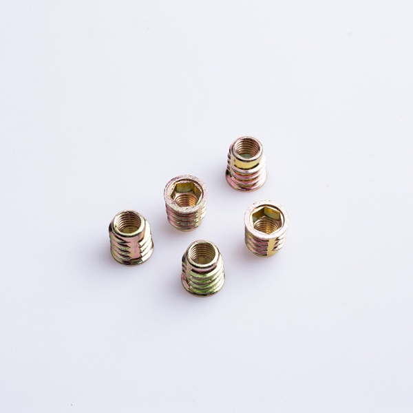 Zinc Alloy M8 Flat Washer Head Insert Nut D Nuts D Type Embedded Insert Nuts For Wood Furniture