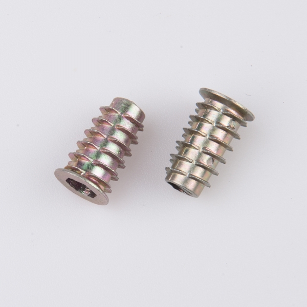 Zinc Alloy Color Zinc Hex Socket Insert Nut For Furniture